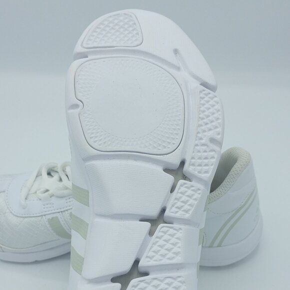 Women Girls White Grey Adidas Triple Cheer Sneakers Size 9 Model #111089250 - Picture 14 of 16